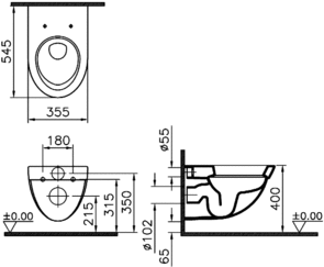 Унитаз подвесной VitrA Form 500 4305В003-6067 с сиденьем микролифт